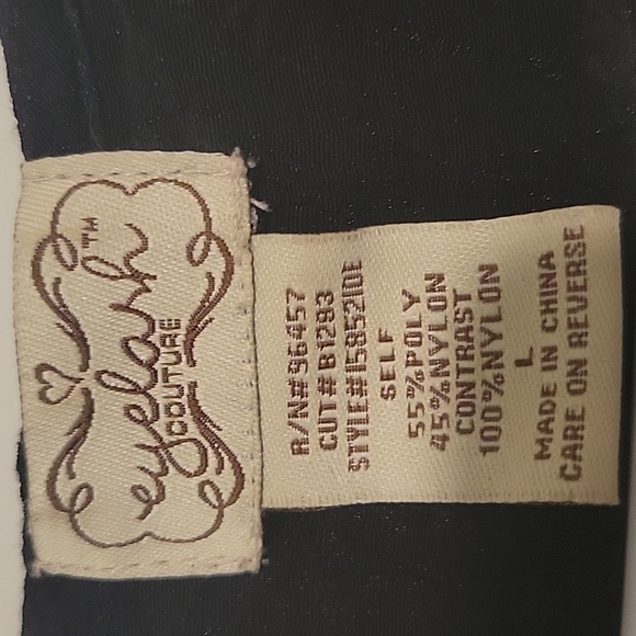 Sheer, black sleeveless top, Eyelash Couture brand - Picture 2 of 4